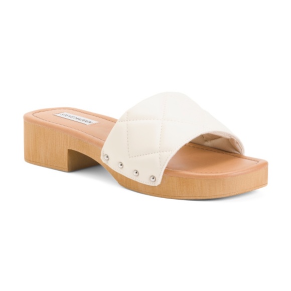 Steve Madden Shoes - Steve Madden Made in Brazil Quilted Wood Heeled Sandal